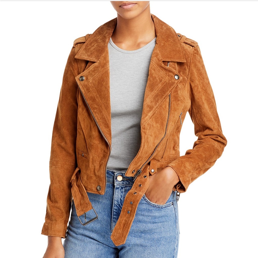 Blank NYC Brown Suede Biker Jacket